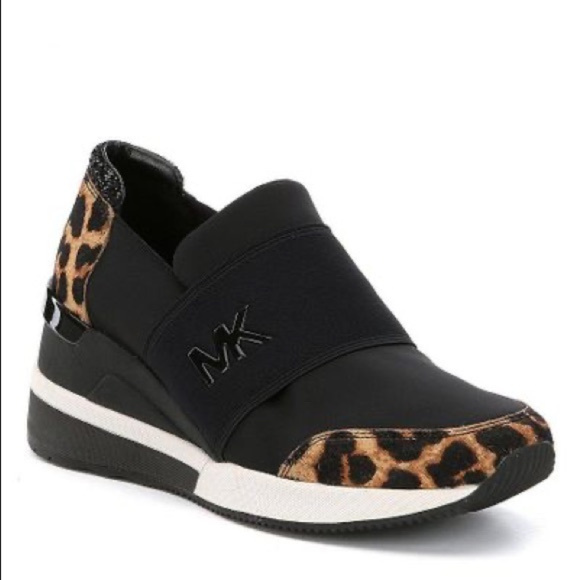michael kors wedge trainers